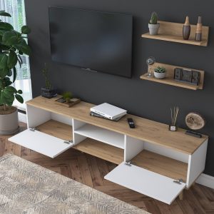 l comoda tv cu 2 rafturi wren m48 1043 pal melaminat albnuc 5.jpg