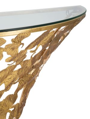 l consola leaves mauro ferretti 120x405x372 cm fier auriu 2.jpg
