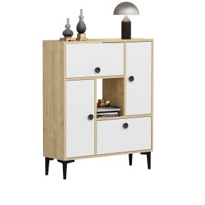l consola olivia sidelya 90x105x296cm pal melaminat stejar alb 2.jpg