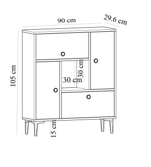l consola olivia sidelya 90x105x296cm pal melaminat stejar alb 4.jpg