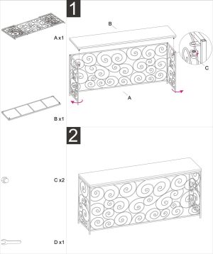 l consola spiral mauro ferretti 140x36x82 cm fier auriu 9.jpg