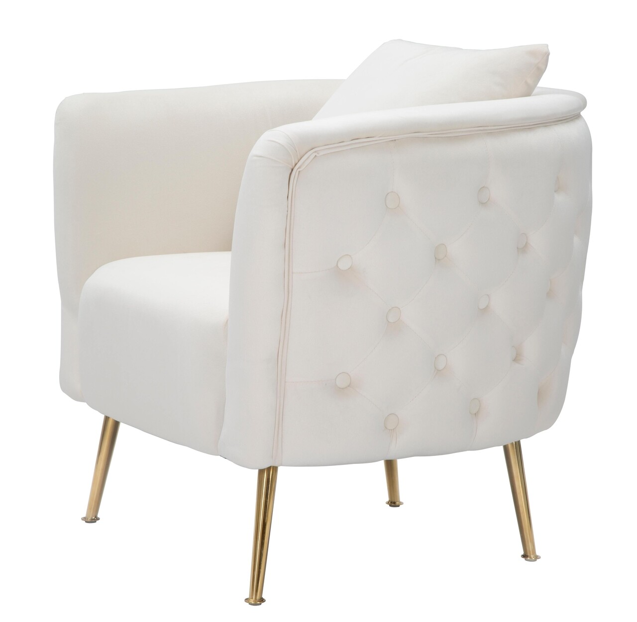 Fotoliu Bucarest, Mauro Ferretti, 76x74x71 cm, catifea, crem 3 l fotoliu bucarest mauro ferretti 76x74x71 cm catifea crem 2.jpg