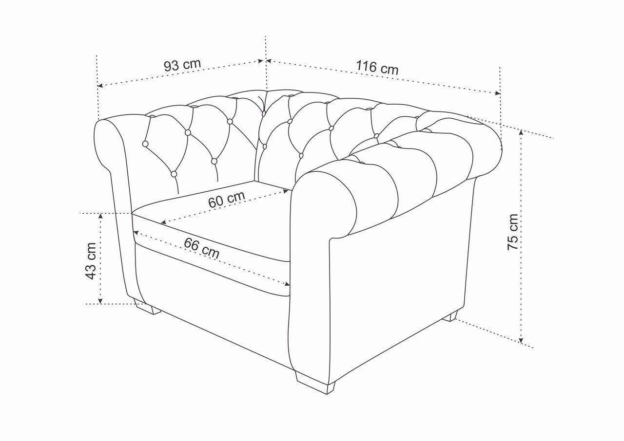 Fotoliu Oxford Chesterfield, 93x116x75 cm, Albastru 3 l fotoliu oxford chesterfield 93x116x75 cm albastru 2.jpg
