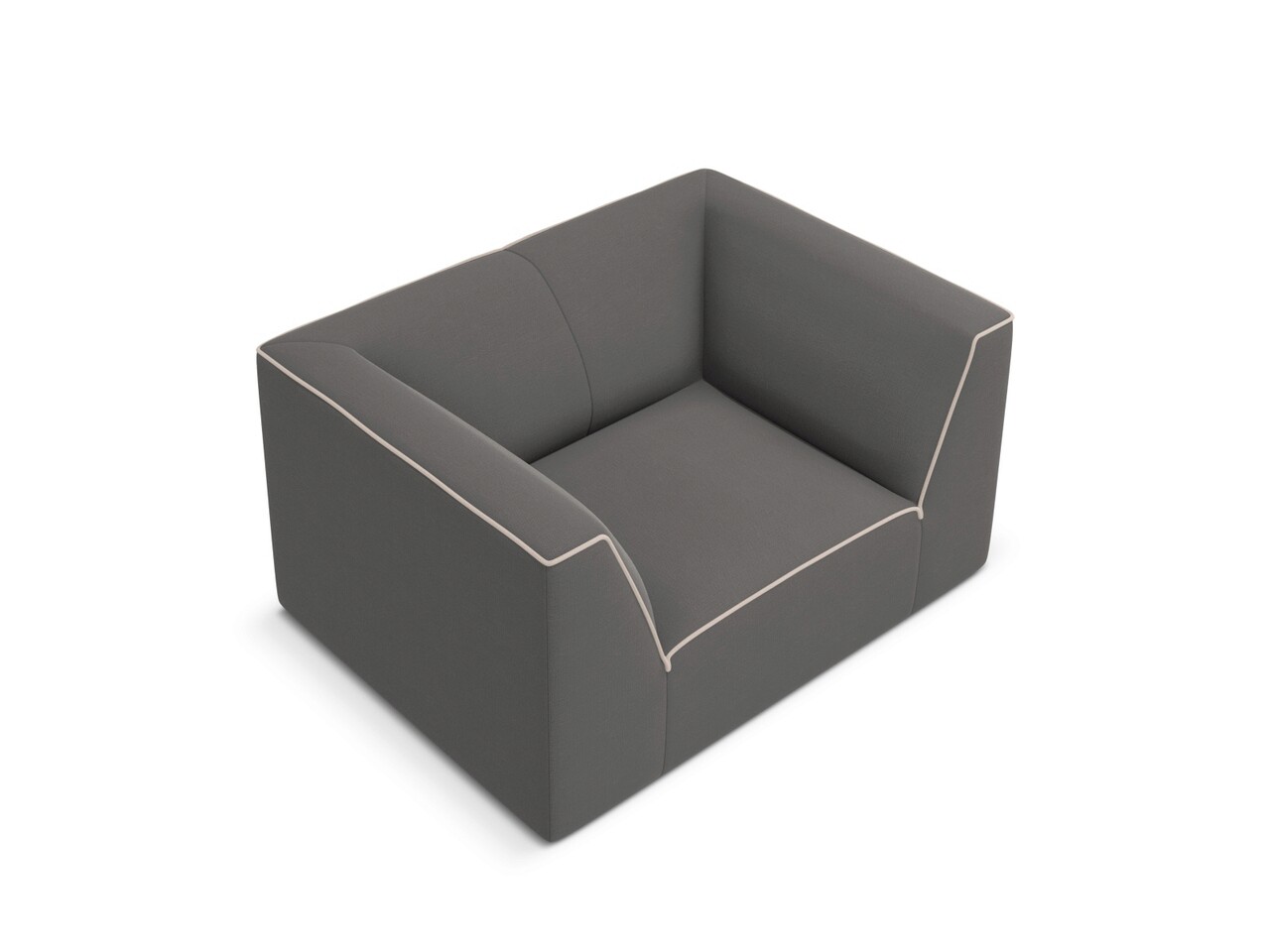 Fotoliu, Ruby, Micadoni Home, BL, 120x93x69 cm, tesatura chenille, gri/bej 2 l fotoliu ruby micadoni home bl 120x93x69 cm tesatura chenille gribej 1.jpg