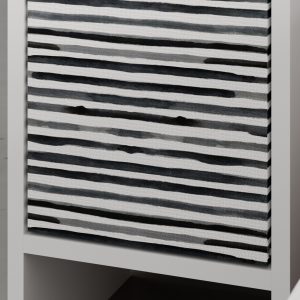 Noptiera Grandma's - White Zebra, Decortie, 30x30x58 cm, PAL melaminat, alb - imagine 7