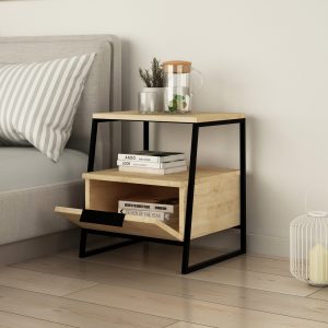 Noptiera Pal, Decortie, 45x40x50 cm, natural - imagine 2