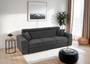 Canapea Extensibilă 3 locuri BELLAGIO, cu tetiere reglabile, 242x95x99 cm - imagine 4