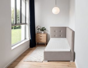 Pat Tapițat Lille de colț, cu somieră rabatabilă și ladă depozitare - imagine 3