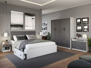 Dulap Grafit Gri/Alb - C164/03 - imagine 3
