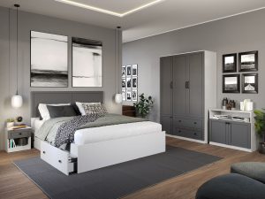 Dulap Grafit Gri/Alb - C124/02 - imagine 3