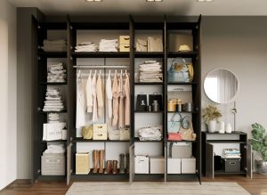 Dulap Inalt 2.5m Gri Noce - imagine 2