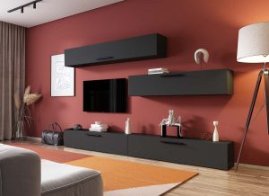 Living Pati 158 - Mobila Sufragerie Gri Antracit - imagine 2
