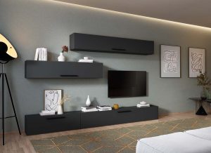 Living Pati 204 - Mobila Sufragerie Gri Antracit - imagine 2
