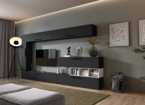 Living Pati 214 - Mobila Sufragerie Gri Antracit - imagine 2
