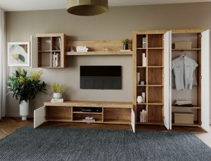 Mobila sufragerie - Living Milan C1 UNO Stejar - imagine 2