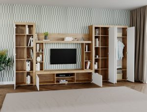 Mobila sufragerie - Living Milan C3 UNO Stejar - imagine 2