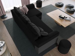 Coltar Extensibil Cali gri antracit / negru - imagine 3