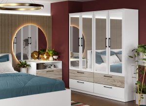 Dulap Relax Alb / Stejar k02 - C164/07 cu oglinda - imagine 2