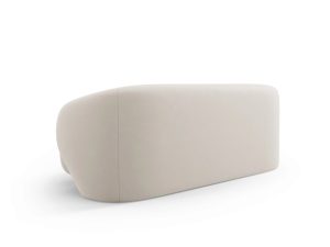 Canapea 2 locuri, Camden, Cosmopolitan Design, 169x102x72 cm, catifea, bej deschis - imagine 3
