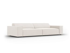 Canapea 3 locuri, Jodie, Micadoni Home, BL, 204x102x70 cm, poliester, bej deschis - imagine 2