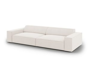 Canapea 3 locuri, Jodie, Micadoni Home, BL, 204x102x70 cm, poliester, bej deschis - imagine 3