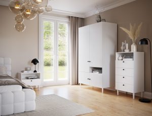 Dulap pentru haine ELTAP, Dullum, 120x60x205 cm, PAL/PVC, alb - imagine 12