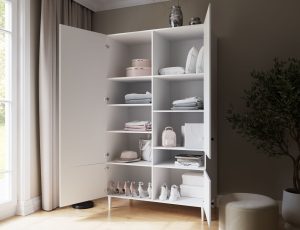 Dulap pentru haine ELTAP, Dullum, 120x60x205 cm, PAL/PVC, alb - imagine 6