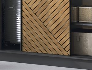 Dulap pentru haine ELTAP, Marrphy III, 180x60x220 cm, MDF/ABS, negru/maro - imagine 4