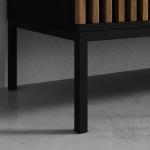 Dulap pentru haine ELTAP, Meorati, 185x60x200 cm, PAL/ABS, negru/maro - imagine 7