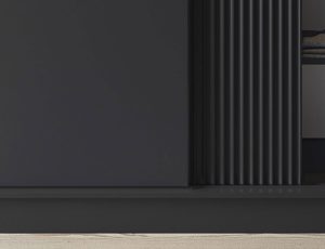 Dulap pentru haine ELTAP, Prescco III, 180x60x220 cm, MDF/ABS, negru - imagine 4