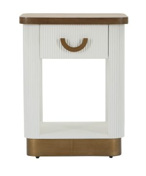 Noptiera Tolosa, Mauro Ferretti, 48x40x62 cm, MDF/lemn de frasin/fier, multicolor - imagine 2