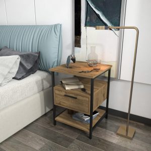 Noptiera Alba - Negru, Oak - imagine 2