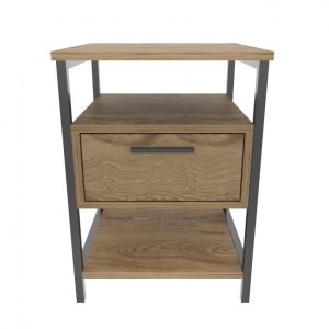 Noptiera Alba - Negru, Oak - imagine 5