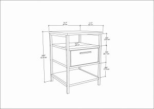 Noptiera Alba - Negru, Oak - imagine 6