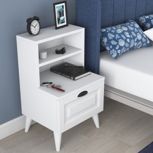 Noptiera BD105 Alb 45x74.4x40 cm - imagine 4