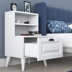 Noptiera BD105 Alb 45x74.4x40 cm - imagine 5