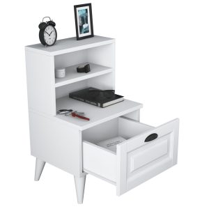 Noptiera BD105 Alb 45x74.4x40 cm - imagine 7