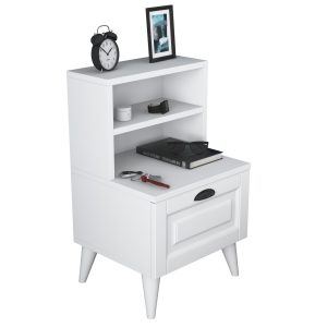 Noptiera BD105 Alb 45x74.4x40 cm - imagine 8
