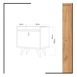 Noptiera Dopo Oak-Alb - imagine 4