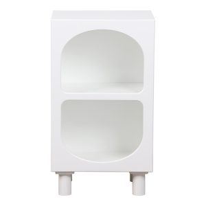 Noptiera Emersi, Pako World, MDF, Alb, 40x32x70 cm - imagine 3