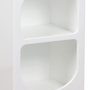 Noptiera Emersi, Pako World, MDF, Alb, 40x32x70 cm - imagine 5