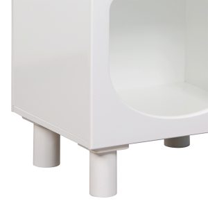 Noptiera Emersi, Pako World, MDF, Alb, 40x32x70 cm - imagine 6