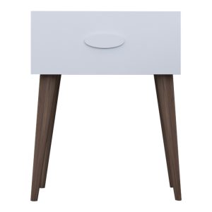 Noptiera Laber melamina alba 45x30x57.5 cm - imagine 3