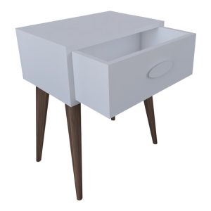 Noptiera Laber melamina alba 45x30x57.5 cm - imagine 4