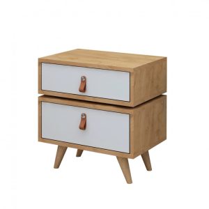 Noptiera Leija Oak-Alb - imagine 3