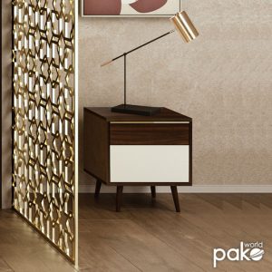 Noptiera Nastia Dark Walnut 48x39x53 cm - imagine 2