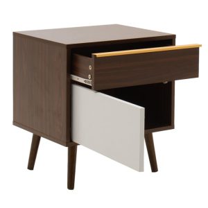 Noptiera Nastia Dark Walnut 48x39x53 cm - imagine 3