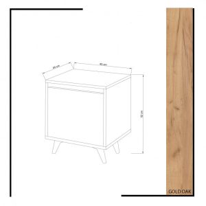 Noptiera Piona Oak-Alb - imagine 4