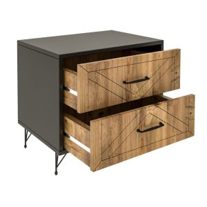 Noptiera PWF-0279 Gri Inchis 50x40x55 cm - imagine 3