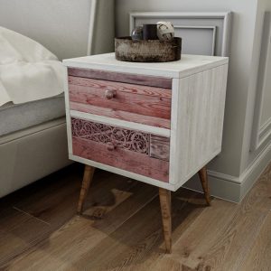 Noptiera PWF-0320 Gri-Walnut 40x35x55 cm - imagine 2